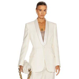 WARDROBE.NYC Tuxedo Blazer in Off White Medium Womens Jacket